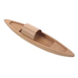 NUOBESTY Mini Boat, 1pc Unfinished Wood Boat Wooden Canoe Models Toy Boat Decorations Toy Sailboat for Micro Landscape, Desktop Decor