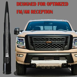 RooFox 5 Inch Short Antenna Replacement Mast for Nissan Titan (2003-2022), Nissan Frontier (1998-2021)