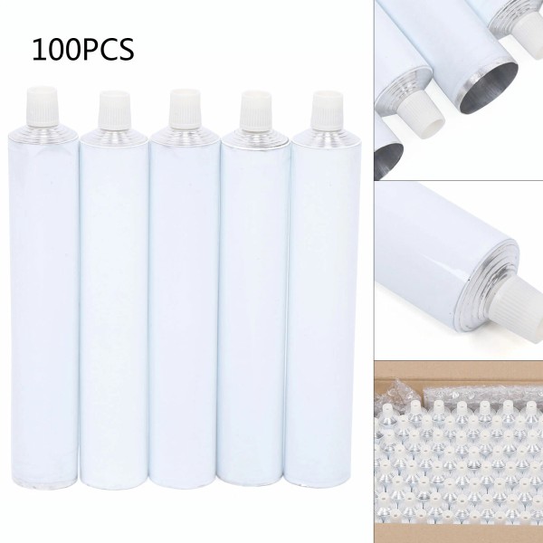 Unbranded 100 Pcs Empty Plastic Squeeze Tubes 100ml Empty Unsealed
