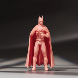 SOUFORCE 1/87 Scale Scene Props Figure Valiant Man Cape Suit Face Mask Standing Posture Unpainted Tiny People Action Figure Model