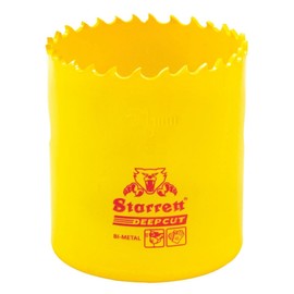 Starrett Bi-Metal Deep Cut Hole Saw with Abrasion Resistant HSS Teeth - Ideal for Cutting Metal, Steel, and Wood - 2" Diameter, 2" Depth - DCH0200-G