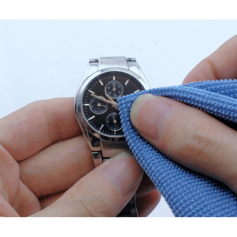 Mcsher Microfiber Cleaning Cloths - 6 Pcak, Blue, 6"x 7"