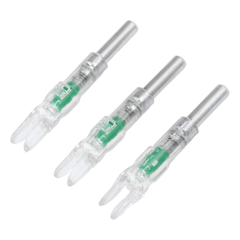 3PCS Archery Lighted Nocks Plastic Automatic with Switch 6.2mm Inner