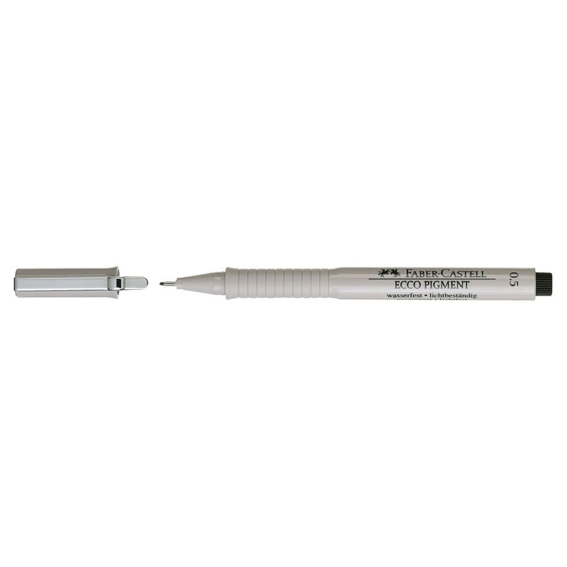 Faber Castell 166599 0.5 mm Ecco Pigment Fibre-Tip Pen -