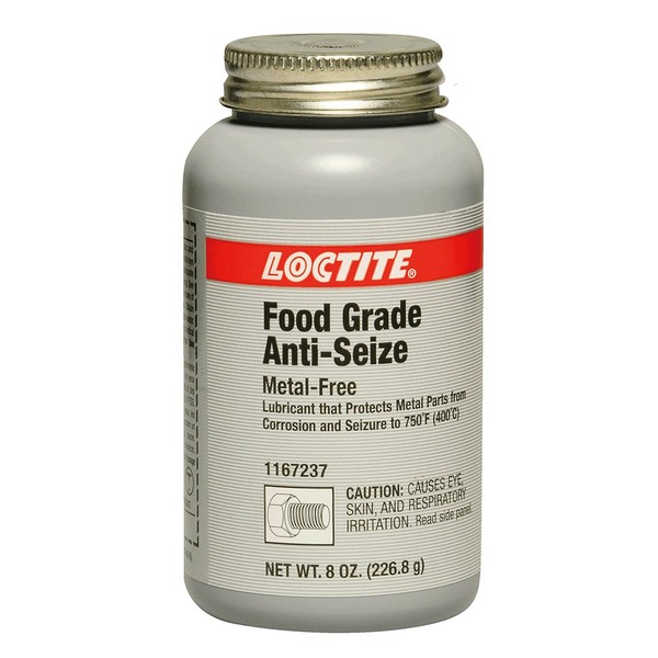 Loctite 1167237 White LB 8014 Food Grade Anti-Seize Lubricant, -20 Degree F Lower Temperature Rating to 750 Degree F Upper Temperature Rating, 8 fl. oz. Brush Top Can