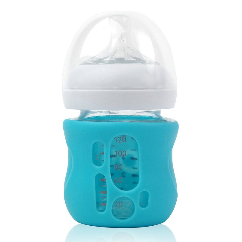 Olababy Silicone Sleeve for Avent Natural Glass Baby Bottles (4