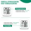 Pack of 4 Mini Digital Thermometer with Switch, LCD Hygrometer,