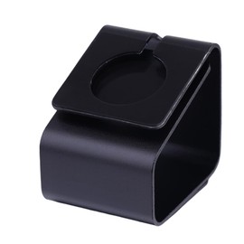 GRIRIW Metal Smart Watch Charging Stand Compact Phone Charging Rack Durable Holder Anti-Slip Pad Organizer for and Other Devices Black