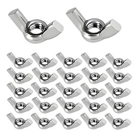 Wing Nuts M6, High-Quality A2 V2A Stainless Steel Wing Nut, Rustproof Wing Nut Butterfly Nut for Universal Use, Pack of 60, Wing Nut M6, Stainless Steel M6