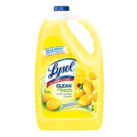 Lysol Lysol Multi-Surface Cleaner, Sanitizing and Disinfecting Pour, to Clean and Deodorize, Sparkling Lemon and Sunflower Essence, 144 Fl Oz