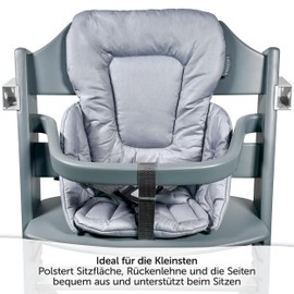 LaLoona High Chair Seat Insert, Compatible with Safety 1st / Bebeconfort Timba, Baby Seat Padding Coated and Washable, Oeko-Tex Standard 100 Approved, Machine Washable, Grey