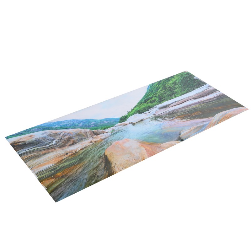 PVC Mountain Interval Rivers Fish Tanks Wallpaper Aquarium Background Poster