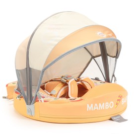 HECCEI Mambobaby Float with Canopy Baby Pool Float Non-Inflatable Swim Floats Pizza