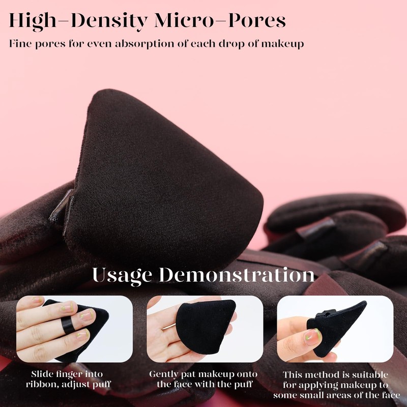 BEAKEY 12pcs Powder Puff Face Powder Triangle Makeup Puff Loose