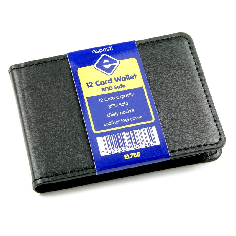 Esposti RFID Safe 12 Credit Card Wallet | PU Leather