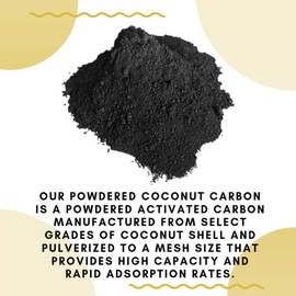 EnviroSupply Powdered Coconut Shell Activated Carbon - Resealable Bulk 3 Pound Bag (48 Ounces), Ultra Fine Premium Charcoal