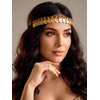 Yokawe Gold Coin Elastic Headbands Jewelry,Belly Dance Headpieces,Forehead Carnival Rave