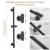 YSNOL Adjustable Shower Slide Bar with 5-Function Handheld Shower Head,