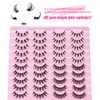 Manga Lashes Natural Look Anime False Eyelashes 20 Pairs Clear