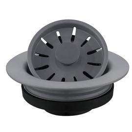 Karran QDFGR Decorative Disposal Flange in Grey, Fits 3.5 Inc Standard Sink Drain Hole