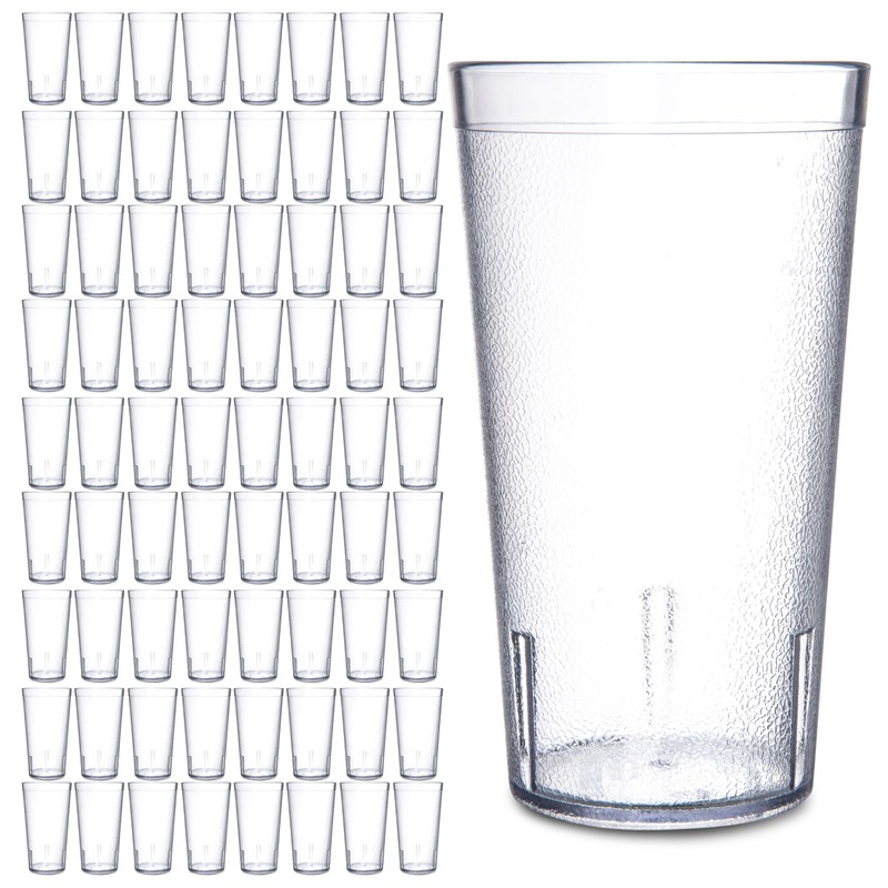 Carlisle 522007 Stackable Shatter-Resistant Plastic Tumbler, 20 oz., Clear (Pack