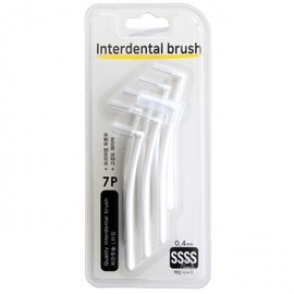 Dental Premium Interdental Brush L Type 7p (SSSS) Thickness 0.4mm 4ea