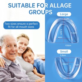 Mouth Guard for Teeth Grinding, Mouth Guard for Sleeping Best Gum Shield for Grinding Teeth&Clenching at Night, Reusable Mouth Guards Grinding Teeth for Adults to Prevent Bruxism, 6 Pcs/Two Size