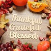3 Pieces Wooden Grateful Thankful Blessed Wall Decor,Home Sign Wall