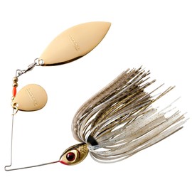 BOOYAH Blade Spinner-Bait Bass Fishing Lure, Gold Shiner, Tandem (1/2 oz)