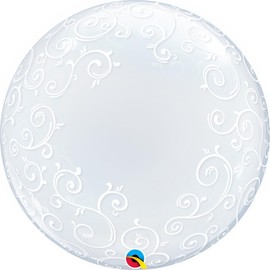 PIONEER BALLOON COMPANY Qualatex 24" Fancy Filigree Deco Bubble