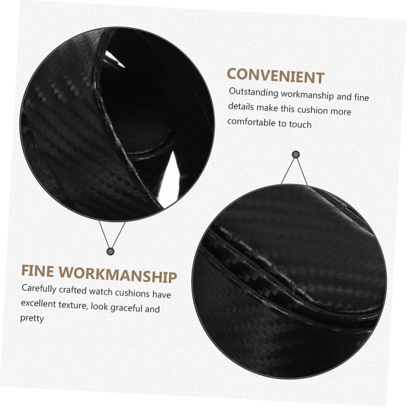 Ipetboom 3Pcs Watch Pillow Black Automatic Watch Cushions for Display