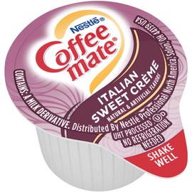 Nestle Coffee mate Coffee Creamer, Italian Sweet Crème, Liquid Creamer Singles, Non Dairy, No Refrigeration, Box of 50 Singles (Pack of 4)