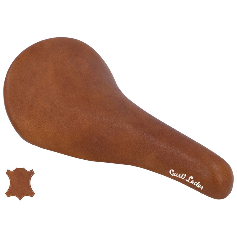 Gusti Sean Y Genuine Leather Bicycle Saddle Retro Design Soft
