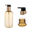 HOMSFOU 2pcs 300ml Light Brown PET Refill Bottle Lotion Shampoo