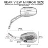 8mm Chrome Motorcycle Rearview Side Mirrors For Harley Davidson Street