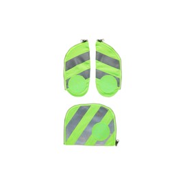 ergobag Pack Safety Set with Reflective Strips Visibility Set with Reflective Strips Pack Cubo and Cubo Light Purchased After July 2019 Set 3-Piece, Green, Sports