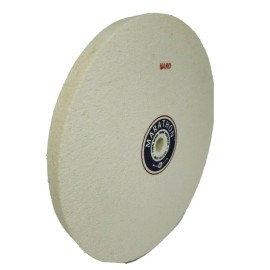 Marathon 8" x 1/2" x 1/2" Hole Felt Wheel, HARD Density, 100% Wool, Polishing