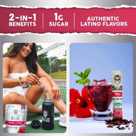 Salud 2-in-1 Energy Drink Powder + Focus, Hibiscus, Organic Caffeine, B6 +...