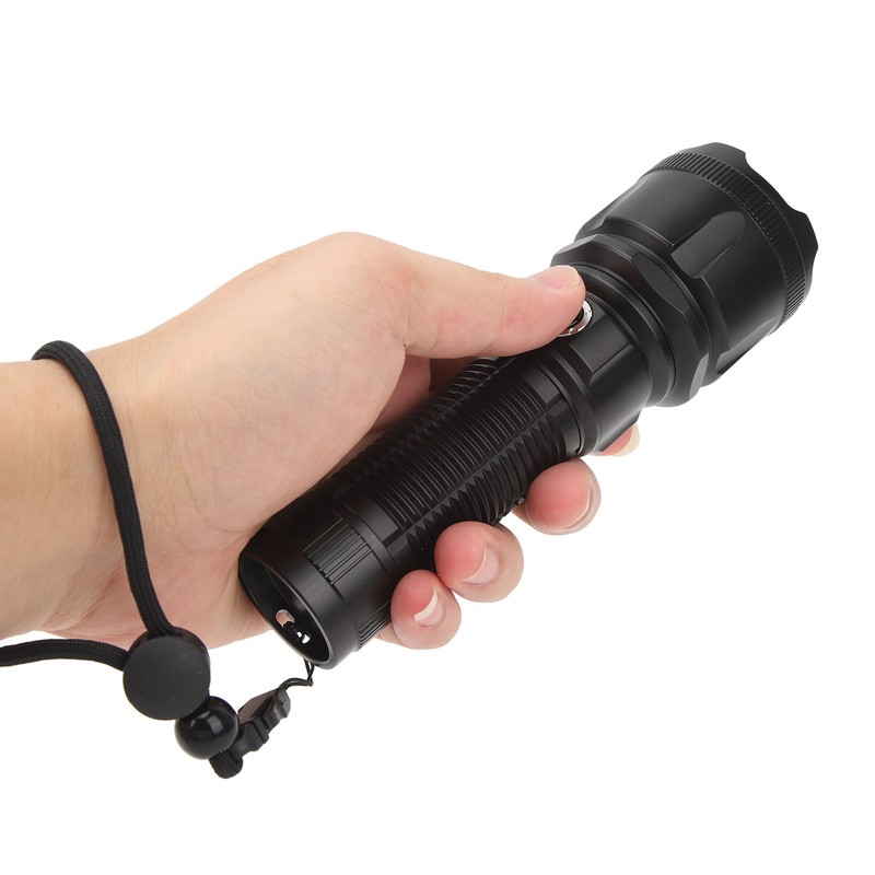 Telescopic Focus Flashlight XHP160 LED Super Bright Flashlight for Camping