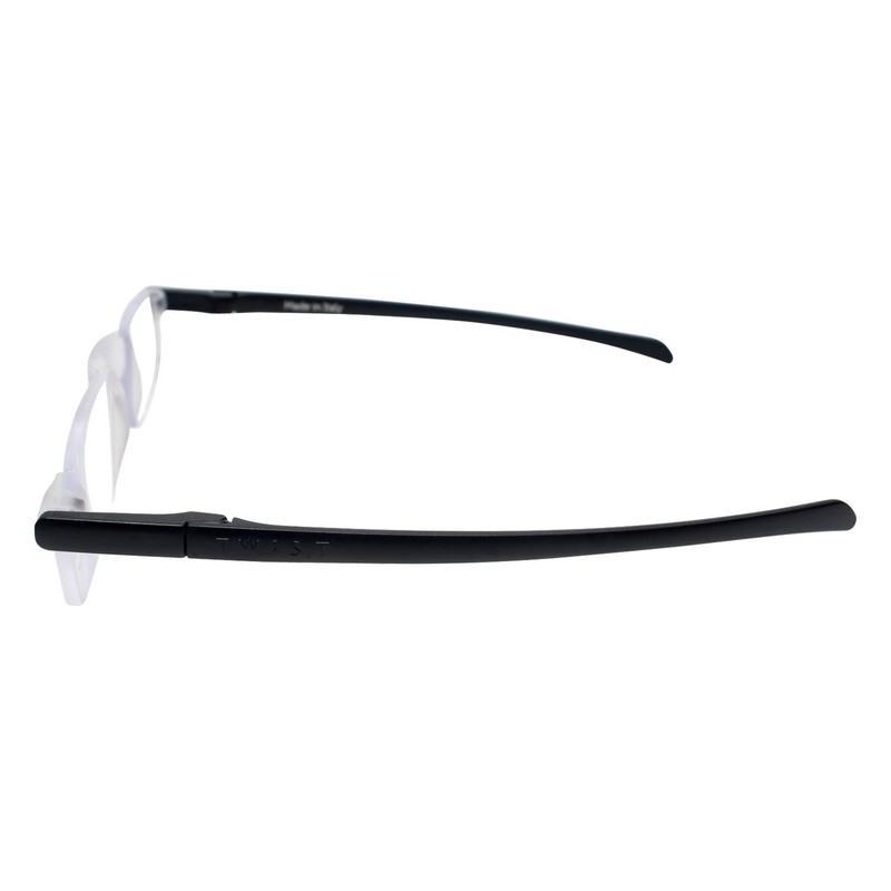 TFReaders Twist Flat Folding Reading Glasses in Matte Black +1.00