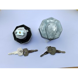 FDONG Fuel Tank Cover,Fuel Tank Cap Zinc Alloy with 2 Keys For MITSUBISHI FUSO CANTER 2006 FE84D FE85D FE71 FE85 FE83 Replaces MC995804