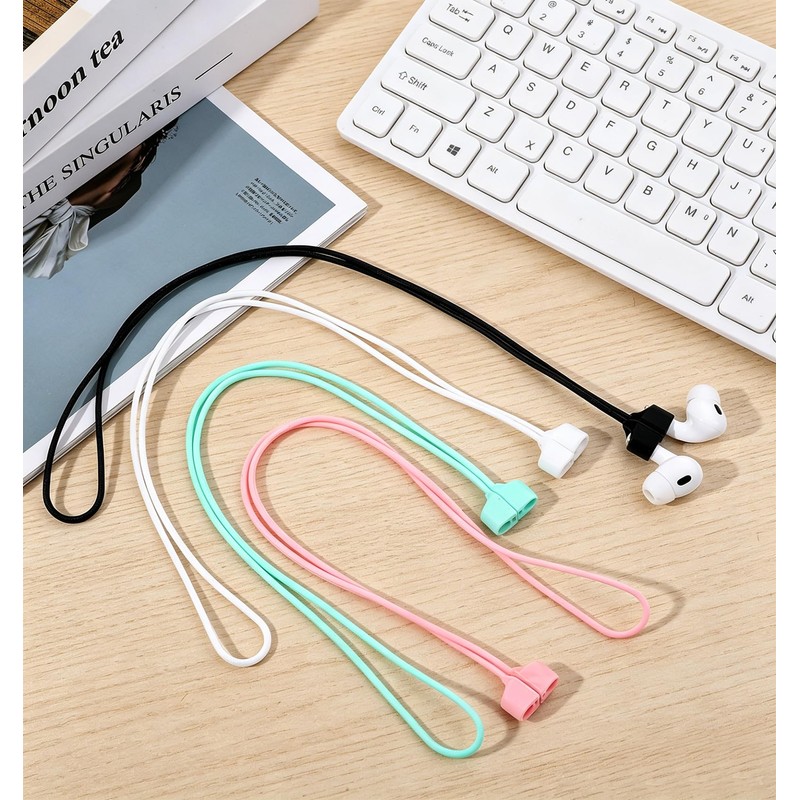 FRCTLNKG 4 Pcs Earbud Strap, Earplug Lanyard Anti-Lost