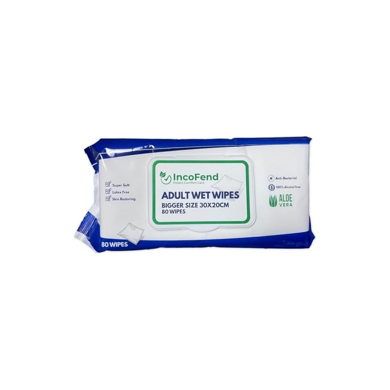 Bundle Extra Large Incontinence Sheets Wipes 20pc 160cm x 80cm
