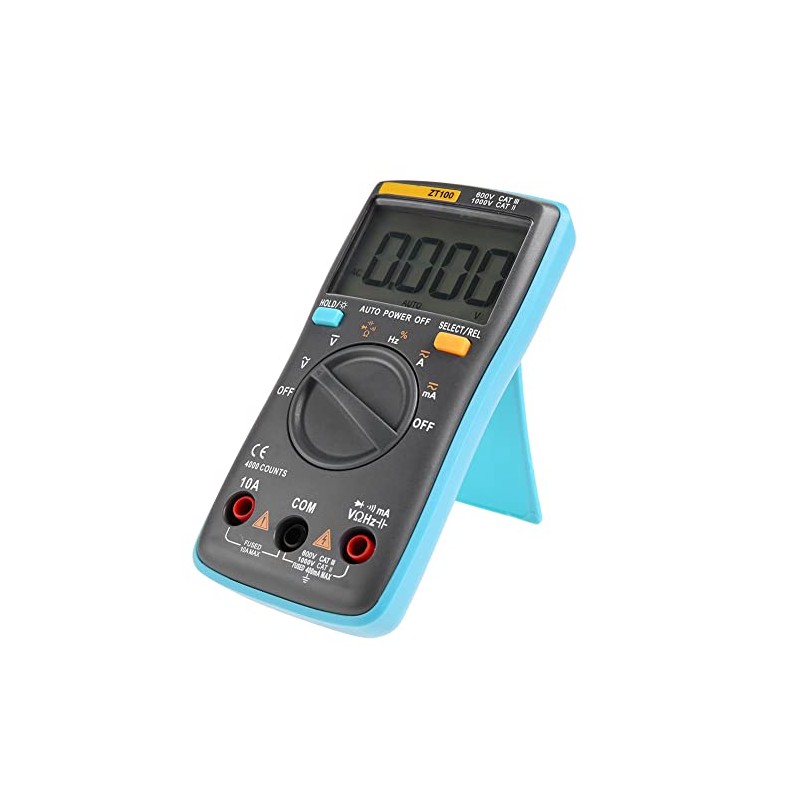 Walfront Multímetro Digital de Rango Automático Portátil ZT100 para Medición