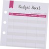 TEHAUX 1set Budget Planner Refills Thick Punched Expense Tracker Sheets