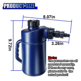 UHANBUT Heavy Duty Battery Filler, 2 Liter Liquid Filling Jug With Auto Shut And Drip-Proof Valve for Car Batteries, Deep-cycle Battery Water Filler Bottle for Vehicle, Golf Cart (Blue)