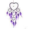 Purple heart dream catcher for girls, lovely wall or ceiling