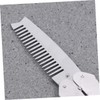 WOONEKY Stainless Steel Beard Comb Mustache Brush Men's Styling Tool
