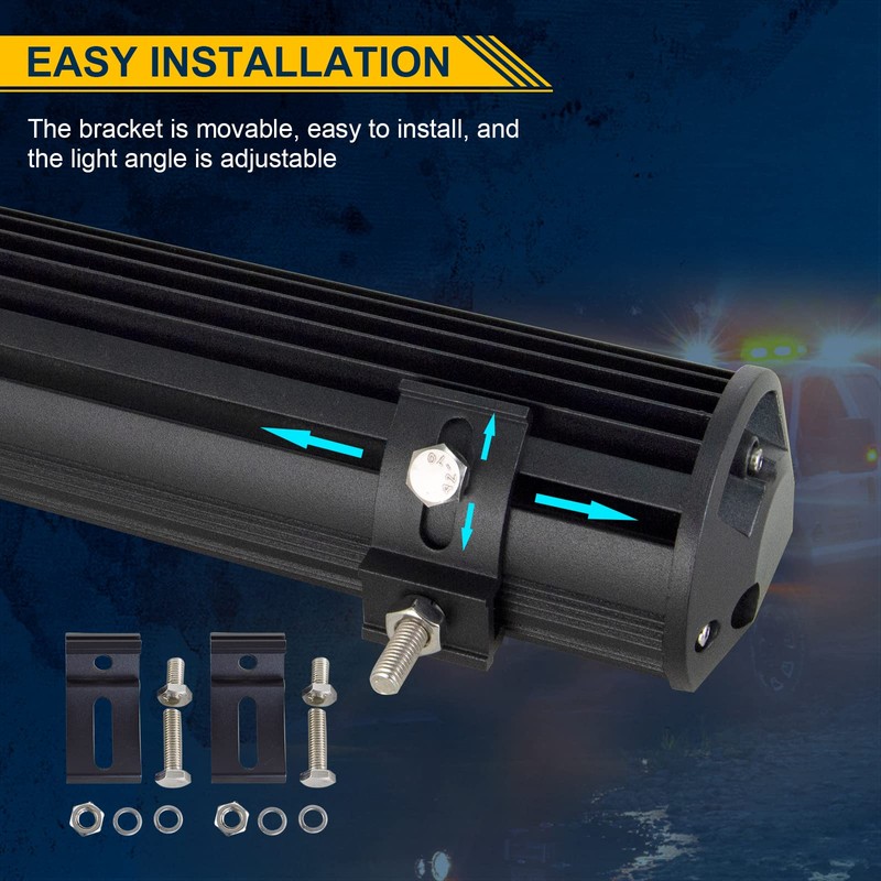 Willpower 15 inch 216W LED Light Bar Triple Row Spot