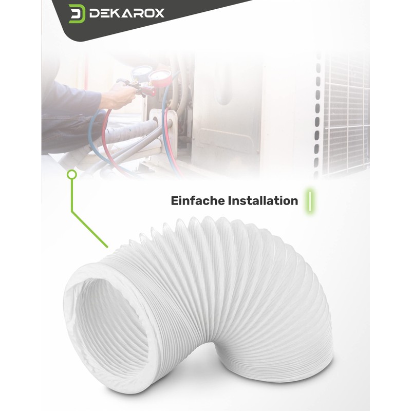 DEKAROX 1.5 m PVC Exhaust Hose Diameter 100/102 mm Flexible